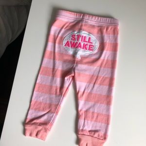 3-6M Girls: striped pyjama bottoms